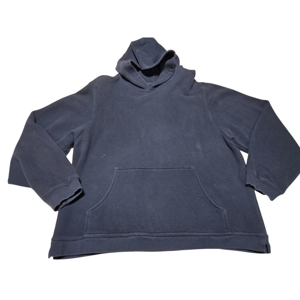 Cheetah Navy Pullover Hoodie‎ Blank Fleece XL Fits L Normcore Minimalist